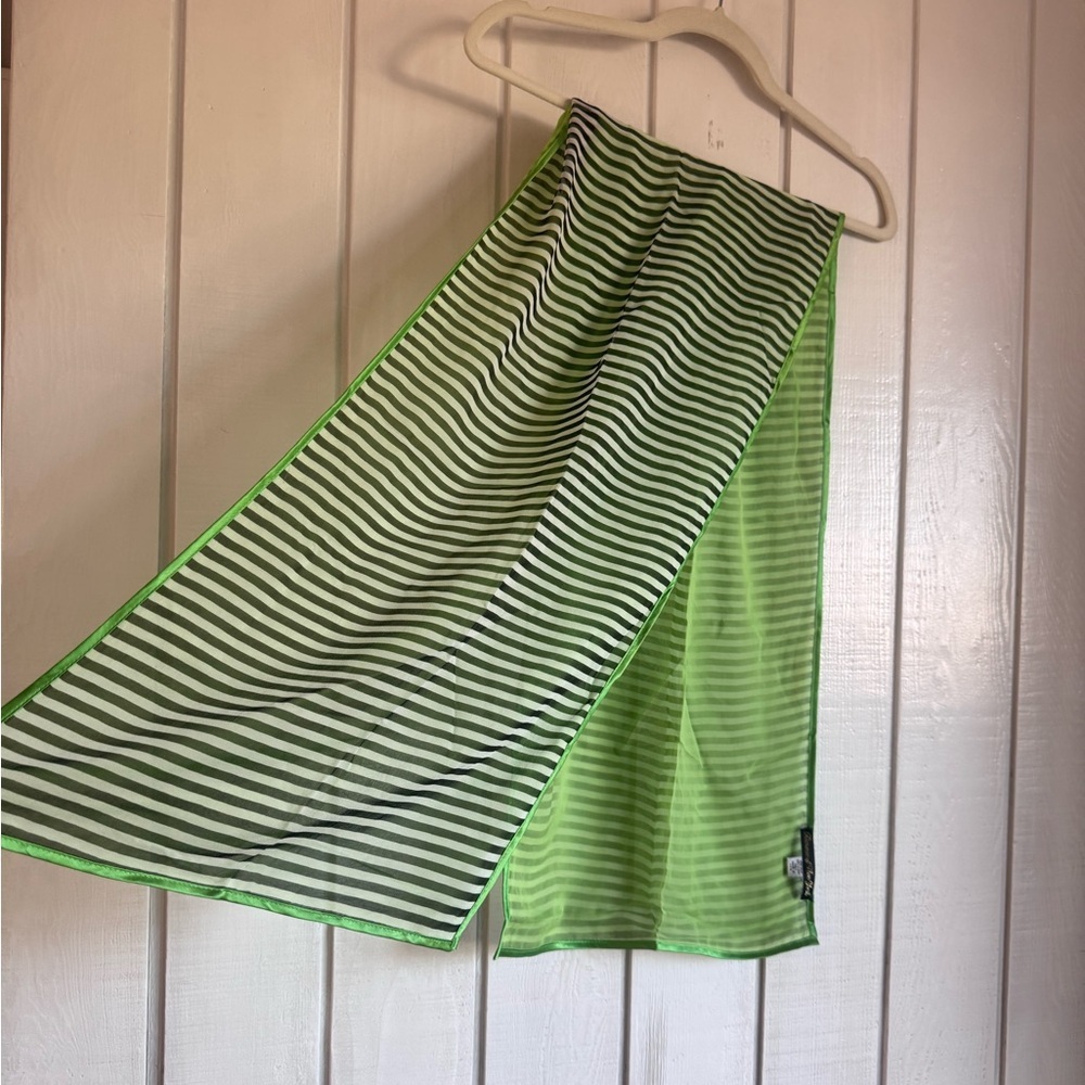 Vintage Bernie of New York Silk Striped Scarf